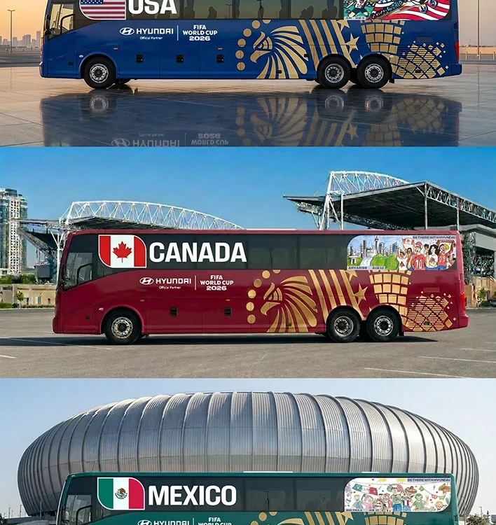 Autobuses oficiales Mundial 2026